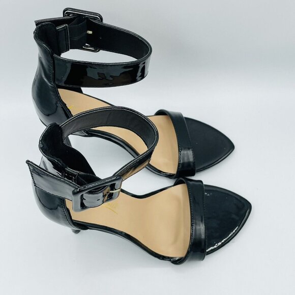 Anne Michelle Heels Womens Size 6.5 Black Anomaly Open Toe Ankle Strap Stiletto - Picture 3 of 11